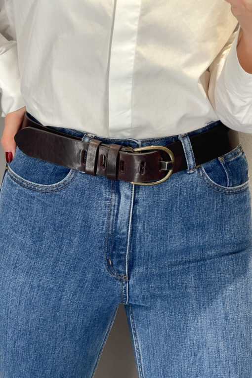 Jeans belt Dark Brown