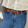Jeans belt Cognac