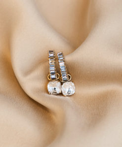 Elisabeth earrings Clear/charcoal