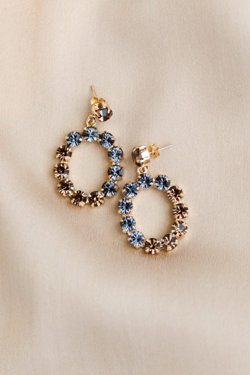 Camilla Swarovski earrings Smokey quartz