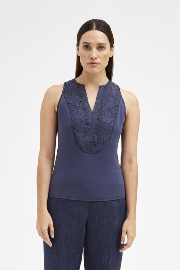 Delia, lace top Blue nights