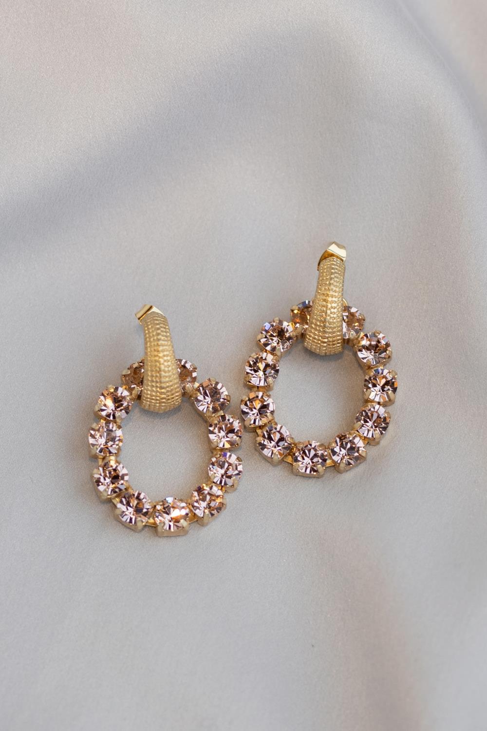 Carolina Swarovski earrings - Vintage pink