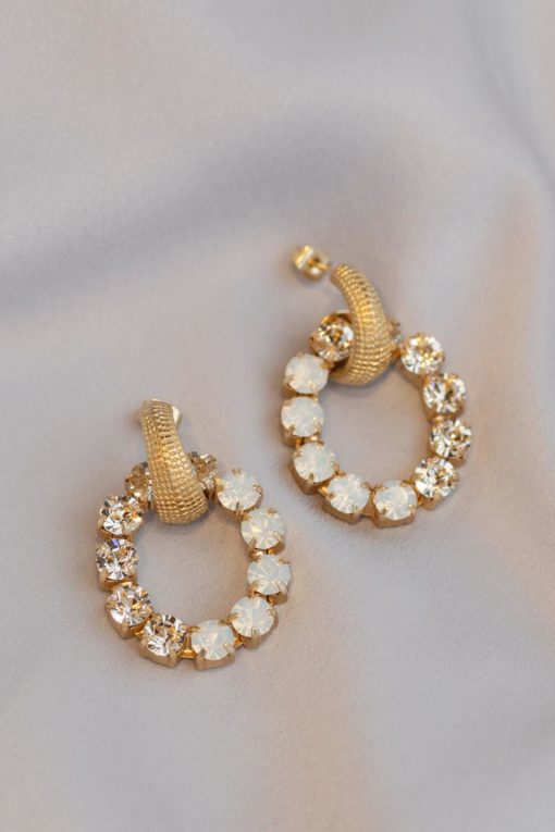 Carolina Swarovski earrings - White Opal