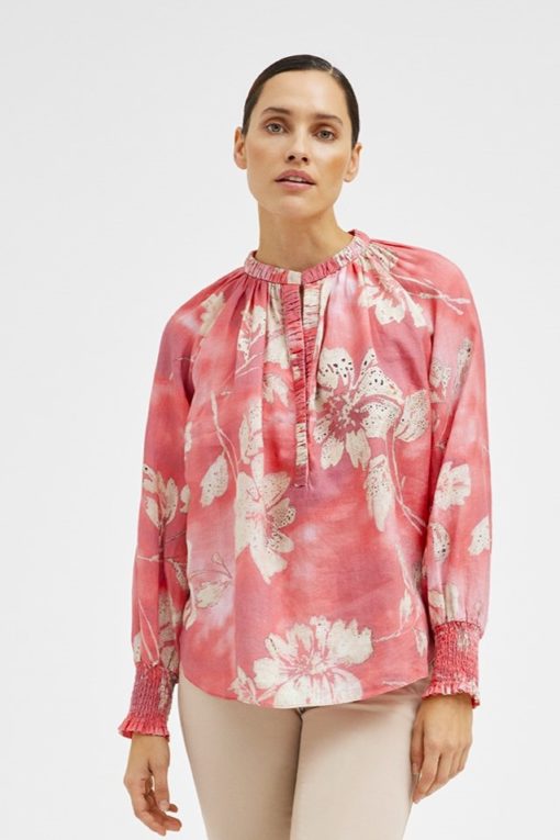 Annsofie, blouse Coral print