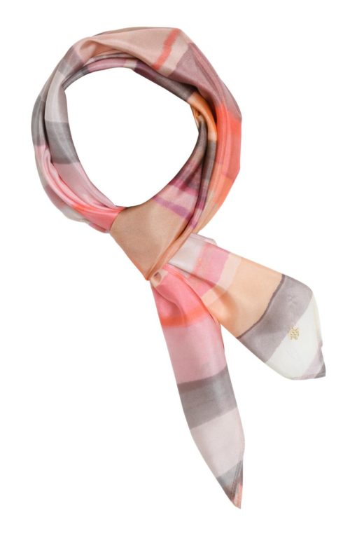 Allis, printed silk scarf Multi pink