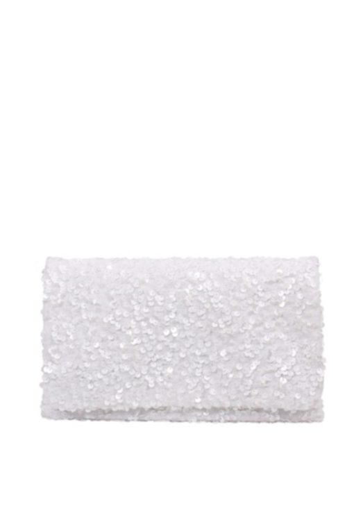 Clutch Sequins - White