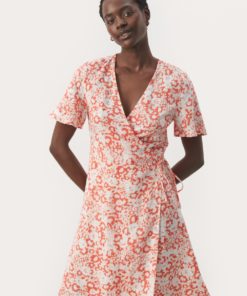 Gilanda dress, Mandarin Red Blur