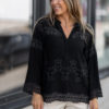 Naja, Embroidery blouse - Black