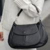 EVELYN Hobo bag - Black/Nickel