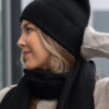 Rose Beanie - Black