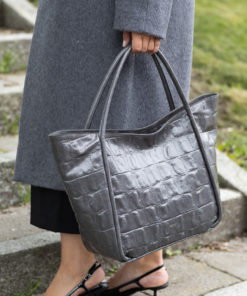 WILLOW Shopper Maxi cocco - Dark grey