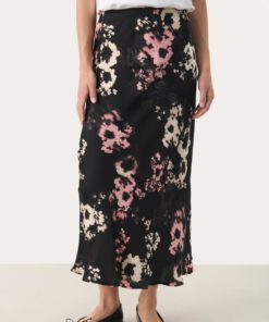 Laurina skirt, Black Blurred Flower