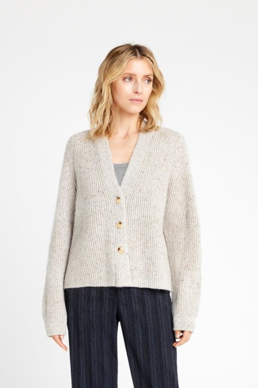 Magda, knit cardigan - Beach sand