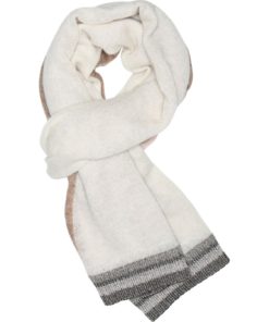 Etine, striped lurex scarf - Offwhite