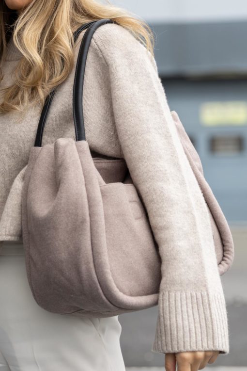 Day Woolen Small shopper - Taupe melange