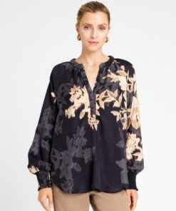 Annsofie, blouse - black/sand