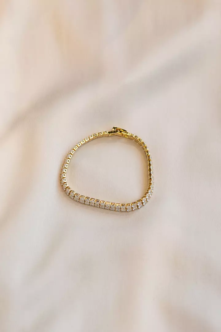 Tennis double bracelet - Clear