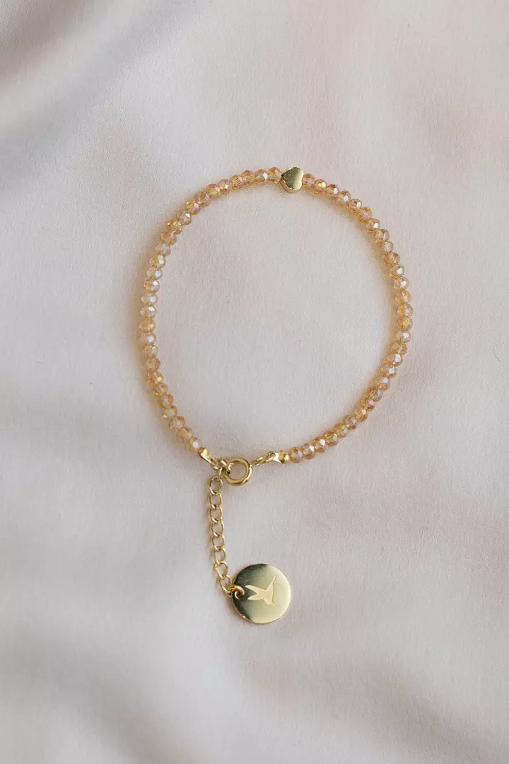 Fanny Crystal Bracelet - Peach