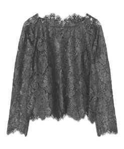 Laica, lace blouse - Dark grey