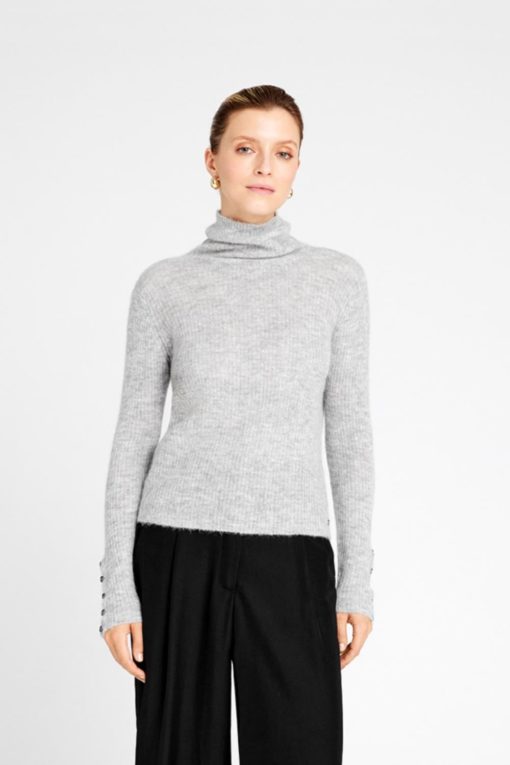 Rotem, knit roll neck - Steel