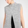 Connie, knit vest - Steel