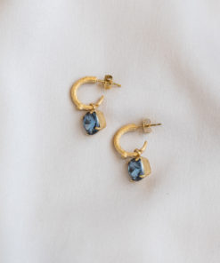 Carla Swarovski earrings - Denim Blue