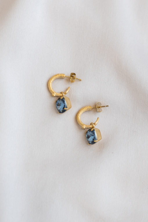 Carla Swarovski earrings - Denim Blue