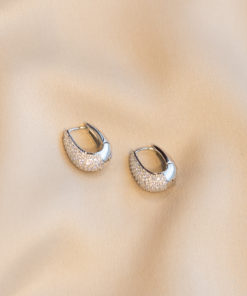 Banana hoop earrings - Silver