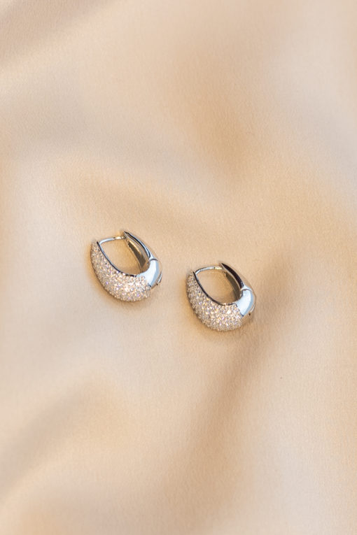 Banana hoop earrings - Silver