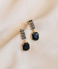 Filipa Swarovski earrings - Charcoal