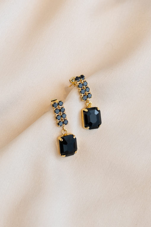 Filipa Swarovski earrings - Charcoal