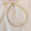 Double tennis necklace - Clear