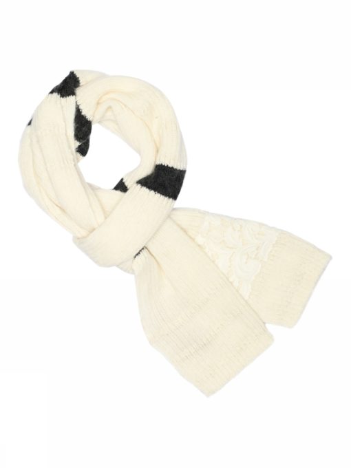 Defne, knit scarf - Off white