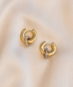 Jackie double hoop earrings - Gold