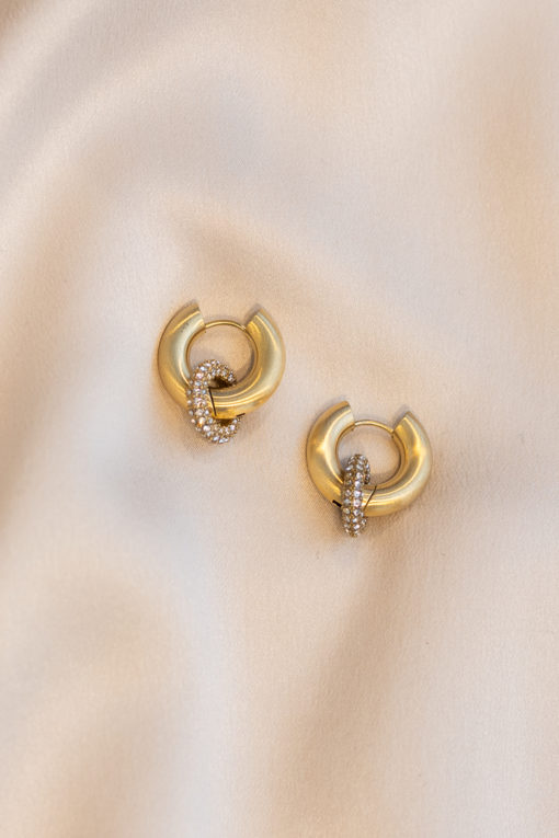 Jackie double hoop earrings - Gold