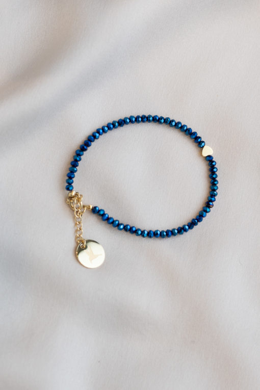 Fanny Crystal Bracelet - Metallic blue