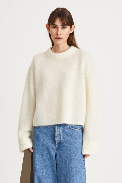 Niclas short sweater - White