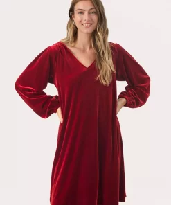 Madi Dress - Rhytmic red