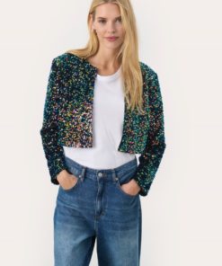 Marta jacket, Multi colour sequins