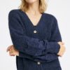 Magda, lace knit cardigan - Blue nights