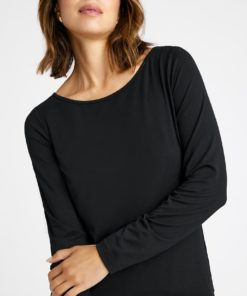 Jill, L/S slim t-shirt - Black