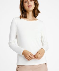 Jill, L/S slim t-shirt - Off white