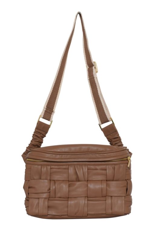 Jio, leather bum bag - Brown