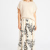 Mabell, long embroidery skirt - Sand