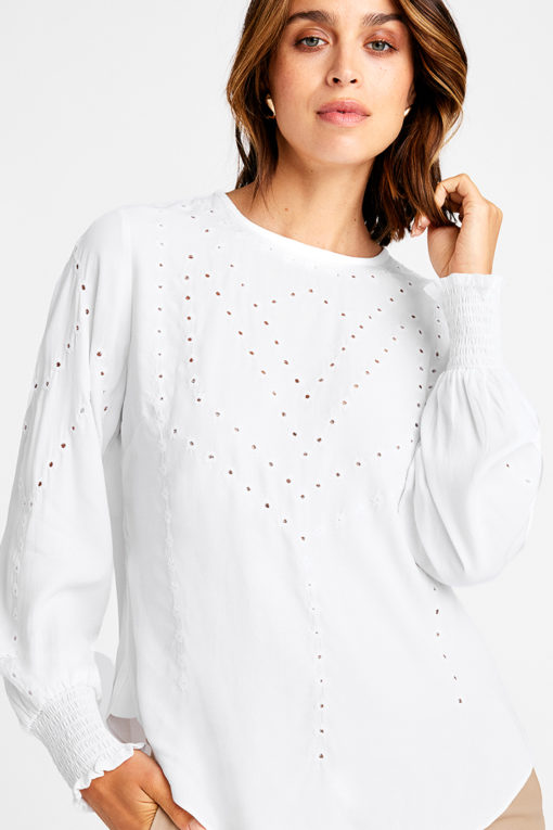 Iben, blouse - White