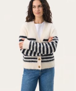 Pakize cardigan - Dark Navy Stripe