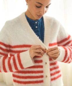 Pakize cardigan - Mars Red Stripe