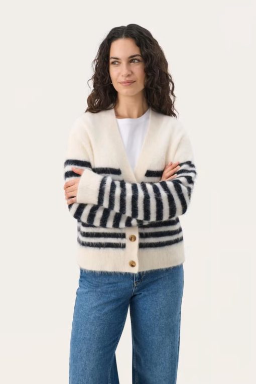 Pakize cardigan - Dark Navy Stripe