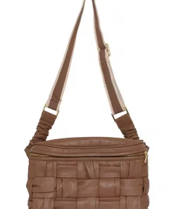 Jio, leather bum bag - Brown