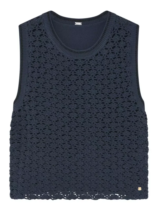 Lulle, crochet top - Blue nights